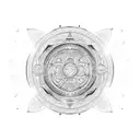 full moon with a halo of light  tattoo design idea