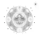 full moon with a halo of light  tattoo design idea