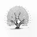 peach tree of wisdom tattoo design idea