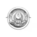 opium record label tattoo design idea