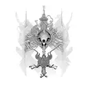 opium record label tattoo design idea