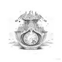 opium record label tattoo design idea