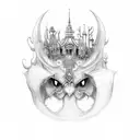 ma with gothic font tattoo design idea