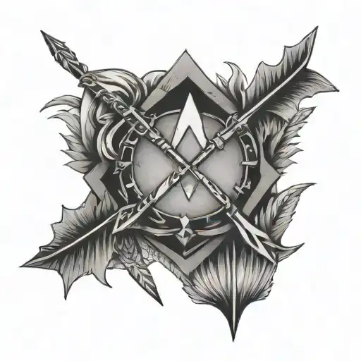 Three arrows representing three friends who love going out together tattoo design idea