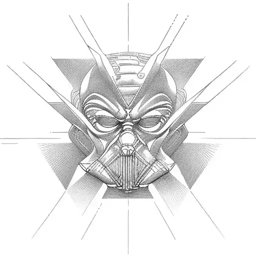 the symbol of chaos, intelligence, wisdom, the will to learn, manipulation, sociopathism, the symbol of the sith  tattoo design idea