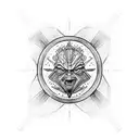 the symbol of chaos, intelligence, wisdom, the will to learn, manipulation, sociopathism, the symbol of the sith  tattoo design idea