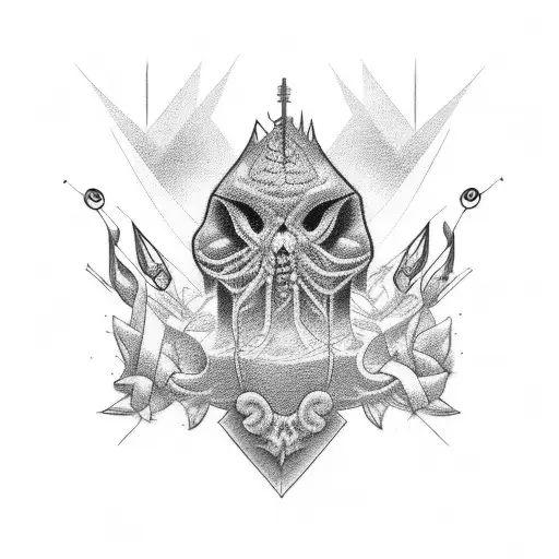 needle and thread tattoo design idea