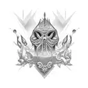 needle and thread tattoo design idea