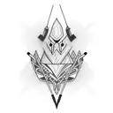 needle and thread tattoo design idea