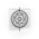 needle and thread tattoo design idea