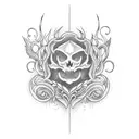 needle and thread tattoo design idea