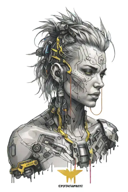 Cyberpunk 2077 tattoo design idea