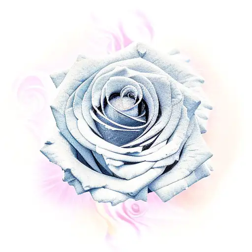 rose on fire tattoo design idea