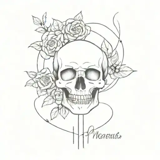 memento mori memento vivere tattoo design idea
