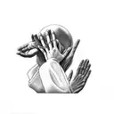 praying hands tattoo design idea