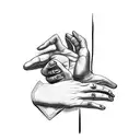 praying hands tattoo design idea