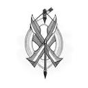 Bow and Arrow tattoo design idea