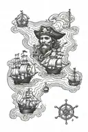 pirate map tattoo tattoo design idea
