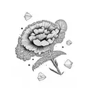  yarrow flower tattoo design idea