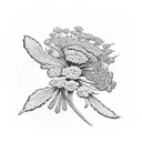  yarrow flower tattoo design idea