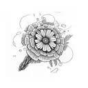  yarrow flower tattoo design idea