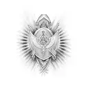 A family crest that symbolizes power and respect tattoo design idea