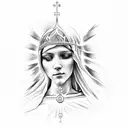 virgin mary tattoo design idea
