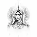 virgin mary tattoo design idea