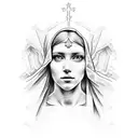 virgin mary tattoo design idea