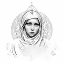 virgin mary tattoo design idea