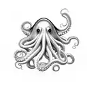 octopus with deep diving helmet tattoo design idea