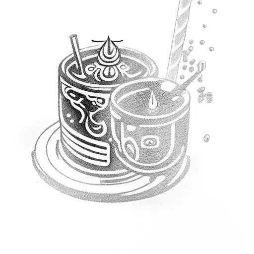 A bartender mixing a cocktail with intricate details and a touch of Lord Shiva symbolism tattoo design idea