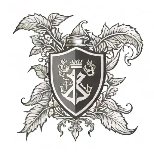 tattoo on the left side of a man's chest measuring 10x10cm on the tattoo an olive wreath inside of which is a knight's shield tattoo design idea