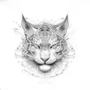 red tiger with 2001 tattoo design idea