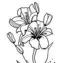lilys and tulips tattoo design idea