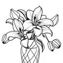 lilys and tulips tattoo design idea