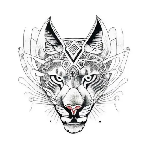 Puma heat, Symbols, Native South American Style tattoo design idea