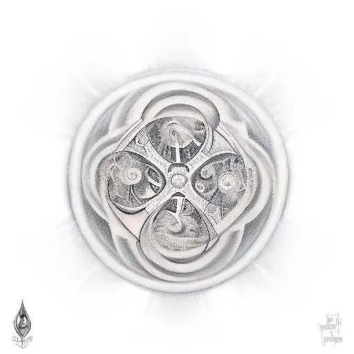 A symbol representing 'everything happens for a reason' tattoo design idea