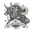 capricorn constellation southern bad girl hard rock music  tattoo design idea