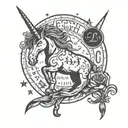 capricorn constellation southern bad girl hard rock music  tattoo design idea