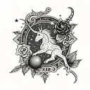 capricorn constellation southern bad girl hard rock music  tattoo design idea