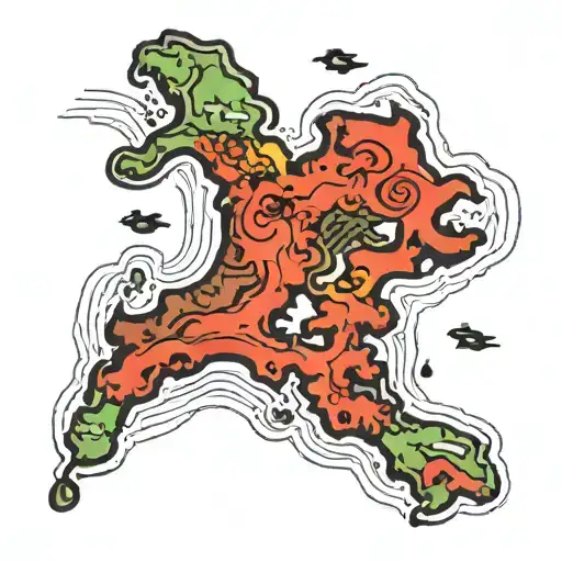 philippine map outline tattoo design idea