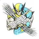 wolverine claws extended tattoo design idea