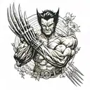 wolverine claws extended tattoo design idea
