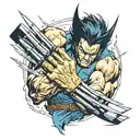 wolverine claws extended tattoo design idea