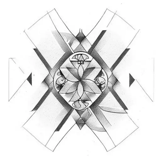 overlapping numbers tattoo design idea