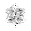 overlapping numbers tattoo design idea