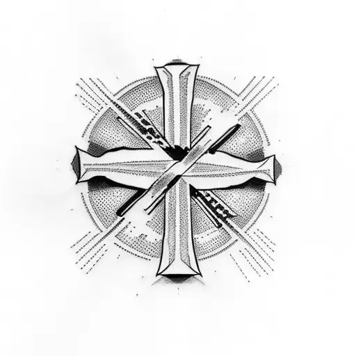 Christian Cross with 1 peter 4:8  tattoo design idea