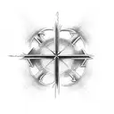 Christian Cross with 1 peter 4:8  tattoo design idea