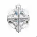 Christian Cross with 1 peter 4:8  tattoo design idea